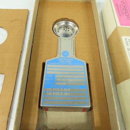 Continental Disk CDCV (FL) 1" Rupture Disk MON-AG-MON 225 PSIG @ 72°F 235446