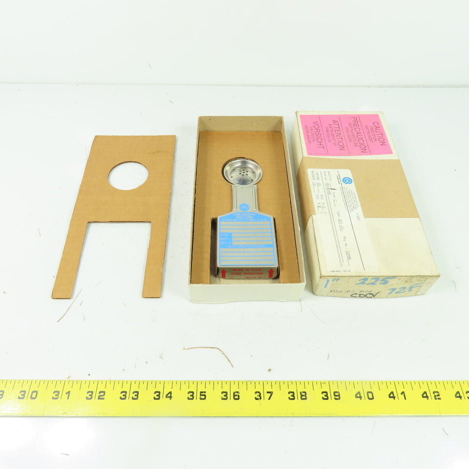 Continental Disk CDCV (FL) 1" Rupture Disk MON-AG-MON 225 PSIG @ 72°F 235446