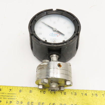 Reotemp Icon 0-30PSI Vacuum Pressure Gauge W/ Diaphragm Seal