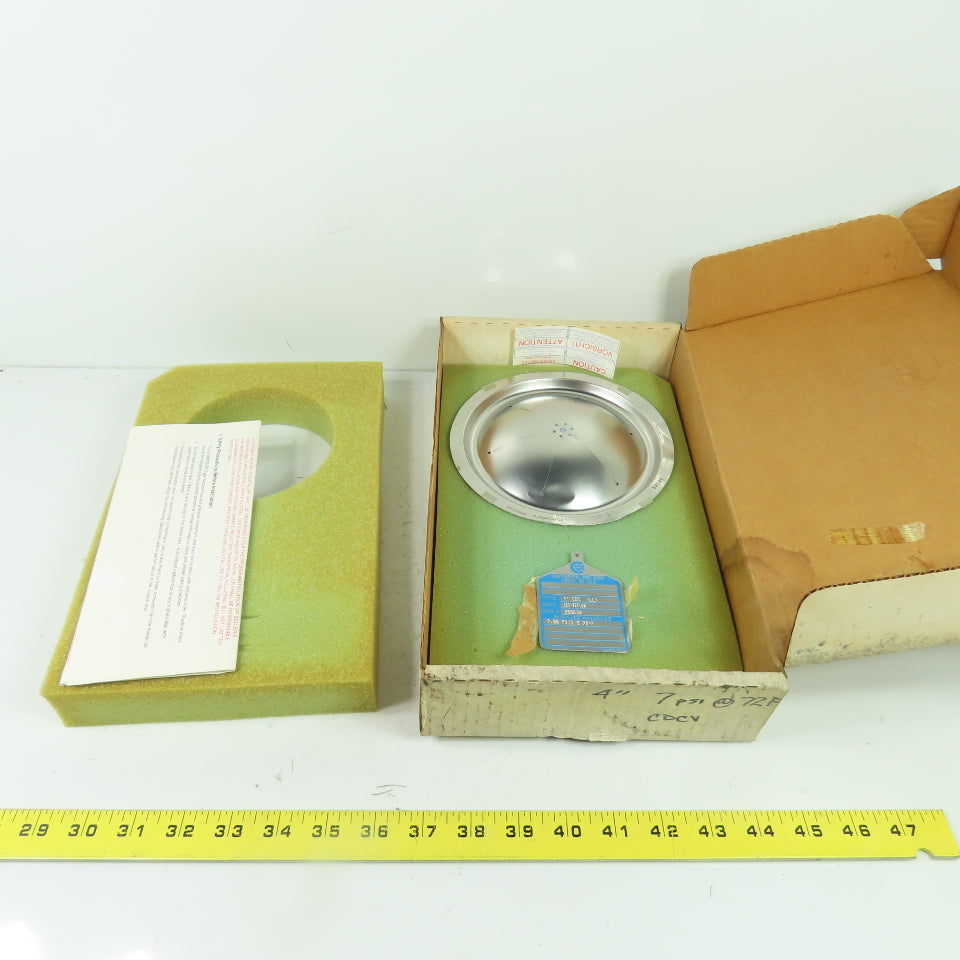 Continental Disk CDC (LL) 4" Rupture Disk 316-TEFLON 7.08 PSIG @ 72°F 255630