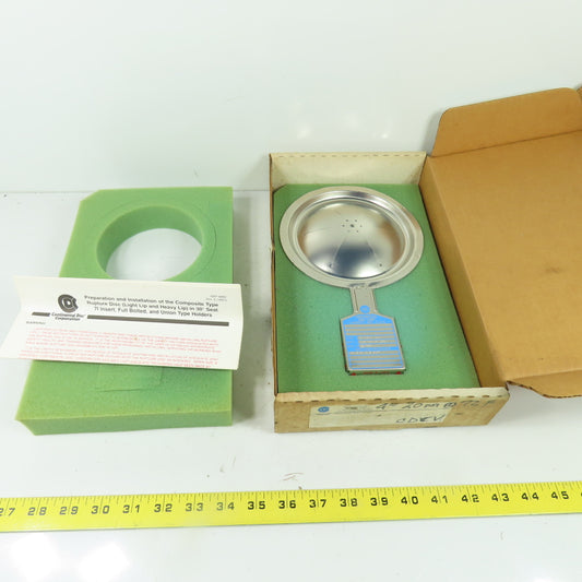 Continental Disk CDCV (LL) 4" Rupture Disk 316-TEFLON-316 20.0 PSIG @72°F 287464
