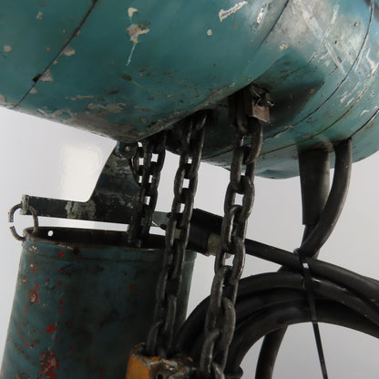 CM Lodestar Model H 1 Ton 2000LB Electric Chain Hoist 10' Lift 8FPM 115V 1Ph