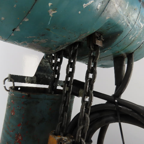 CM Lodestar Model H 1 Ton 2000LB Electric Chain Hoist 10' Lift 8FPM 115V 1Ph