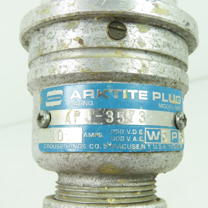 Crouse Hinds Arktite APJ-3573 5-Pole Electric plug 600VAC 250VDC 30A