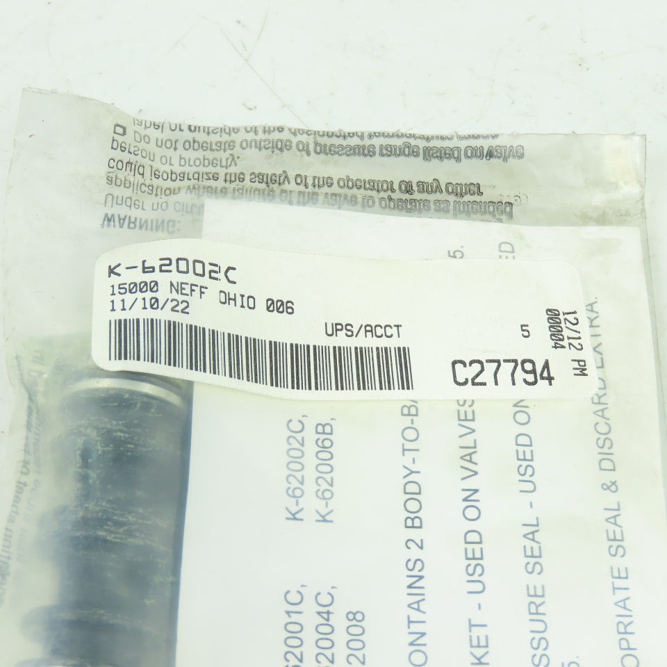 K-62002C Valve Repair Kit For MAC 2 Position Valve
