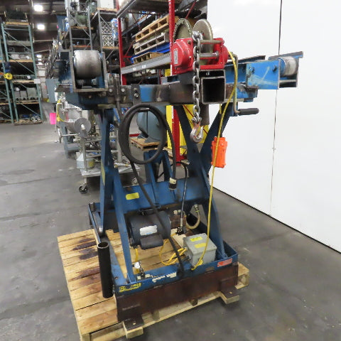 Vestil EHLT3648-2-36 2000LB Electric Scissor Lift Table 115V 1PH Rollers & Winch