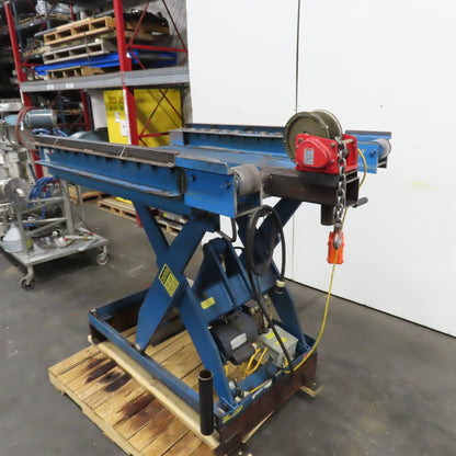 Vestil EHLT3648-2-36 2000LB Electric Scissor Lift Table 115V 1PH Rollers & Winch