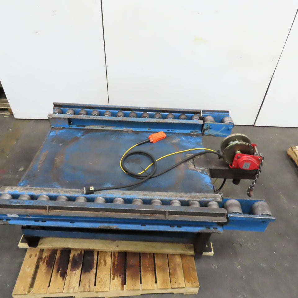 Vestil EHLT3648-2-36 2000LB Electric Scissor Lift Table 115V 1PH Rollers & Winch