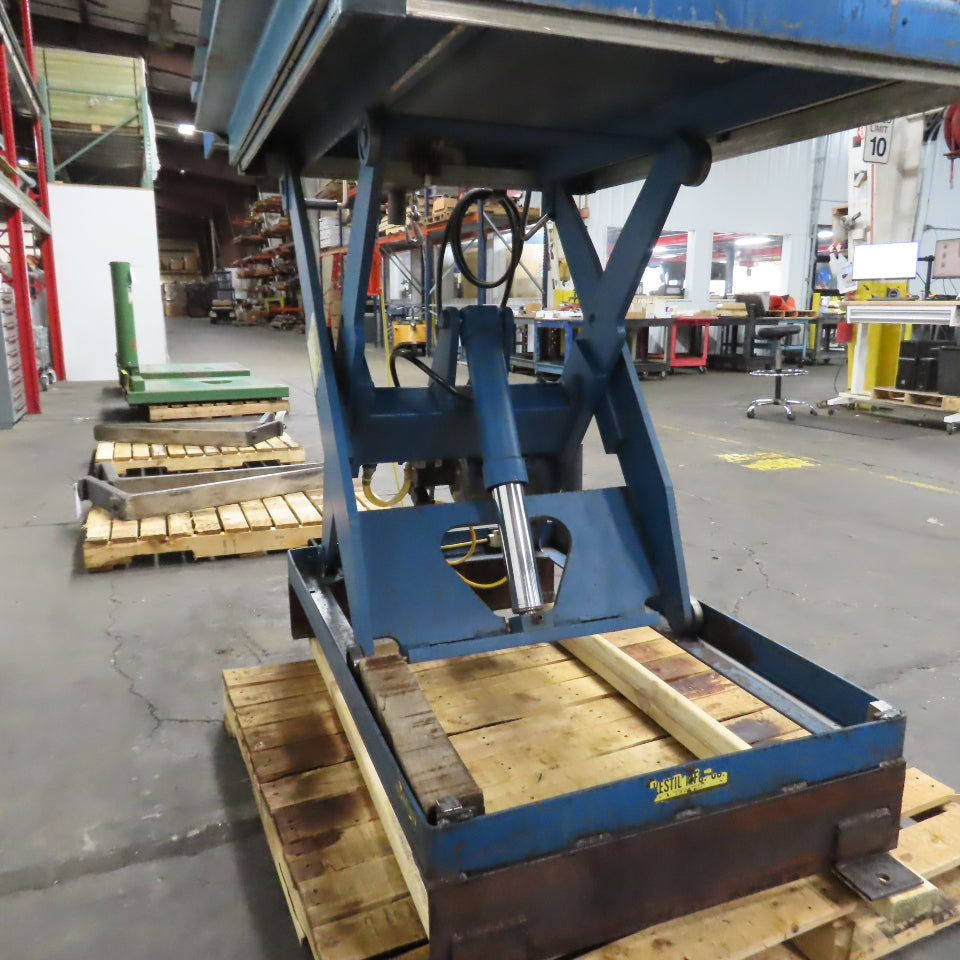 Vestil EHLT3648-2-36 2000LB Electric Scissor Lift Table 115V 1PH Rollers & Winch