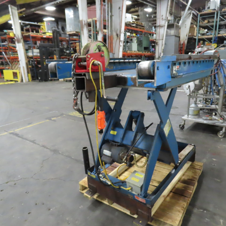 Vestil EHLT3648-2-36 2000LB Electric Scissor Lift Table 115V 1PH Rollers & Winch