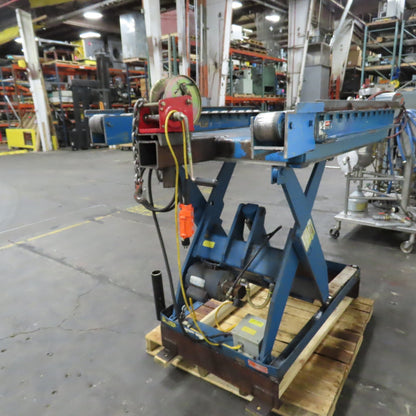 Vestil EHLT3648-2-36 2000LB Electric Scissor Lift Table 115V 1PH Rollers & Winch