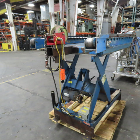 Vestil EHLT3648-2-36 2000LB Electric Scissor Lift Table 115V 1PH Rollers & Winch