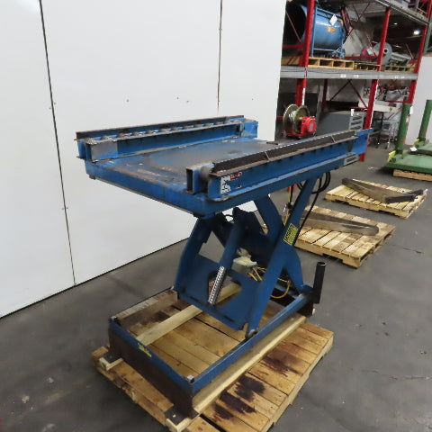 Vestil EHLT3648-2-36 2000LB Electric Scissor Lift Table 115V 1PH Rollers & Winch