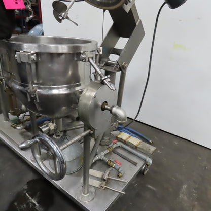 Groen 10 Gallon Stainless Mixing Tilting Kettle W/ Agitator & Pump 3PH 480V