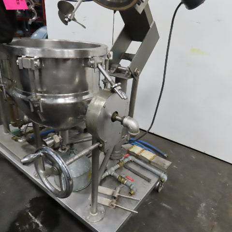 Groen 10 Gallon Stainless Mixing Tilting Kettle W/ Agitator & Pump 3PH 480V