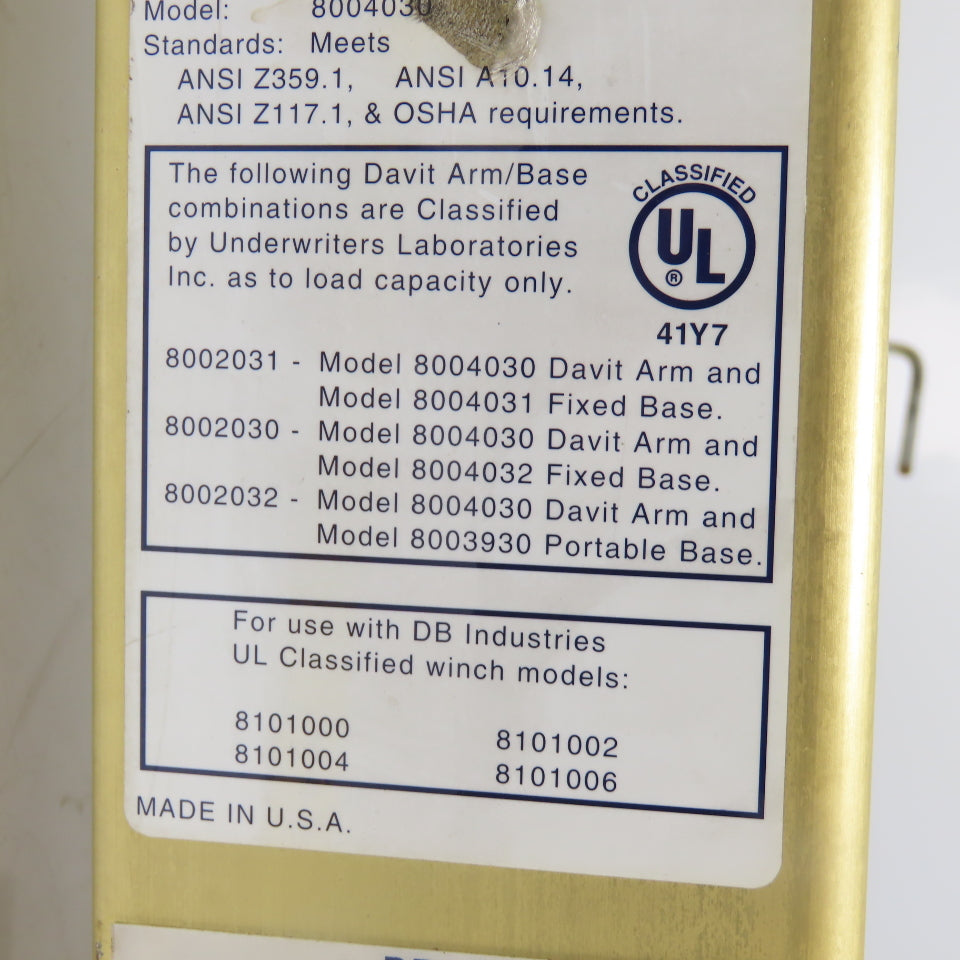 DBI/SALA 8004030 Davit Arm Assembly
