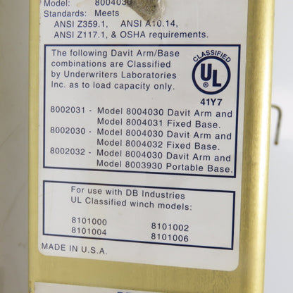 DBI/SALA 8004030 Davit Arm Assembly