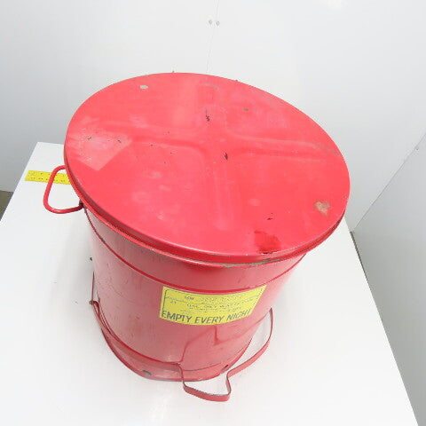 Justrite RM-8280 21-Gallon Oily Waste Can Hands Free Self Close