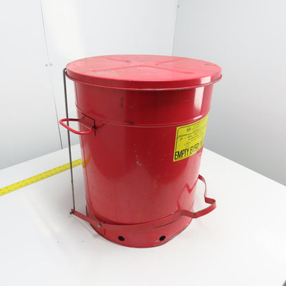Justrite RM-8280 21-Gallon Oily Waste Can Hands Free Self Close