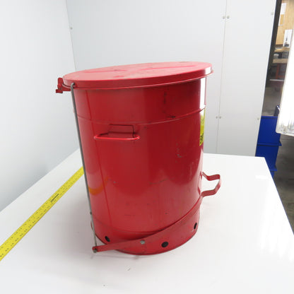 Justrite RM-8280 21-Gallon Oily Waste Can Hands Free Self Close