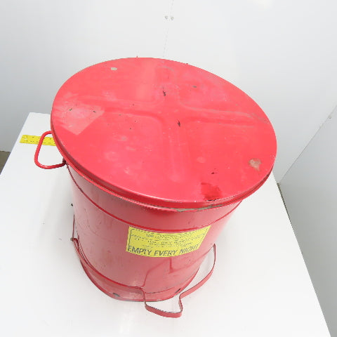 Justrite RM-8280 21-Gallon Oily Waste Can Hands Free Self Close