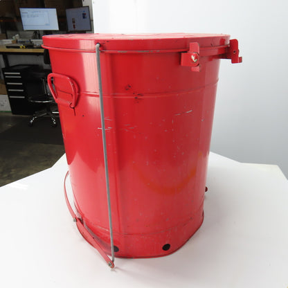 Justrite RM-8280 21-Gallon Oily Waste Can Hands Free Self Close