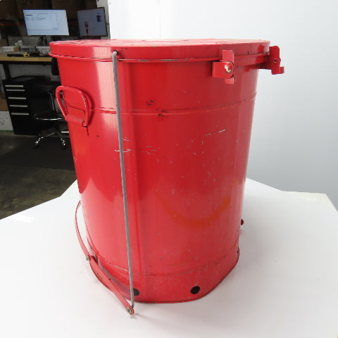 Justrite RM-8280 21-Gallon Oily Waste Can Hands Free Self Close