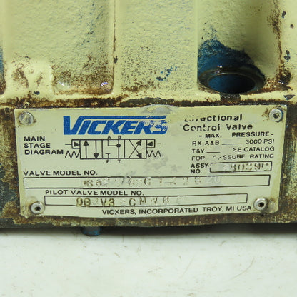 Vickers DG5S833CTMWB20 Hydraulic Directional Control Valve 3000PSI