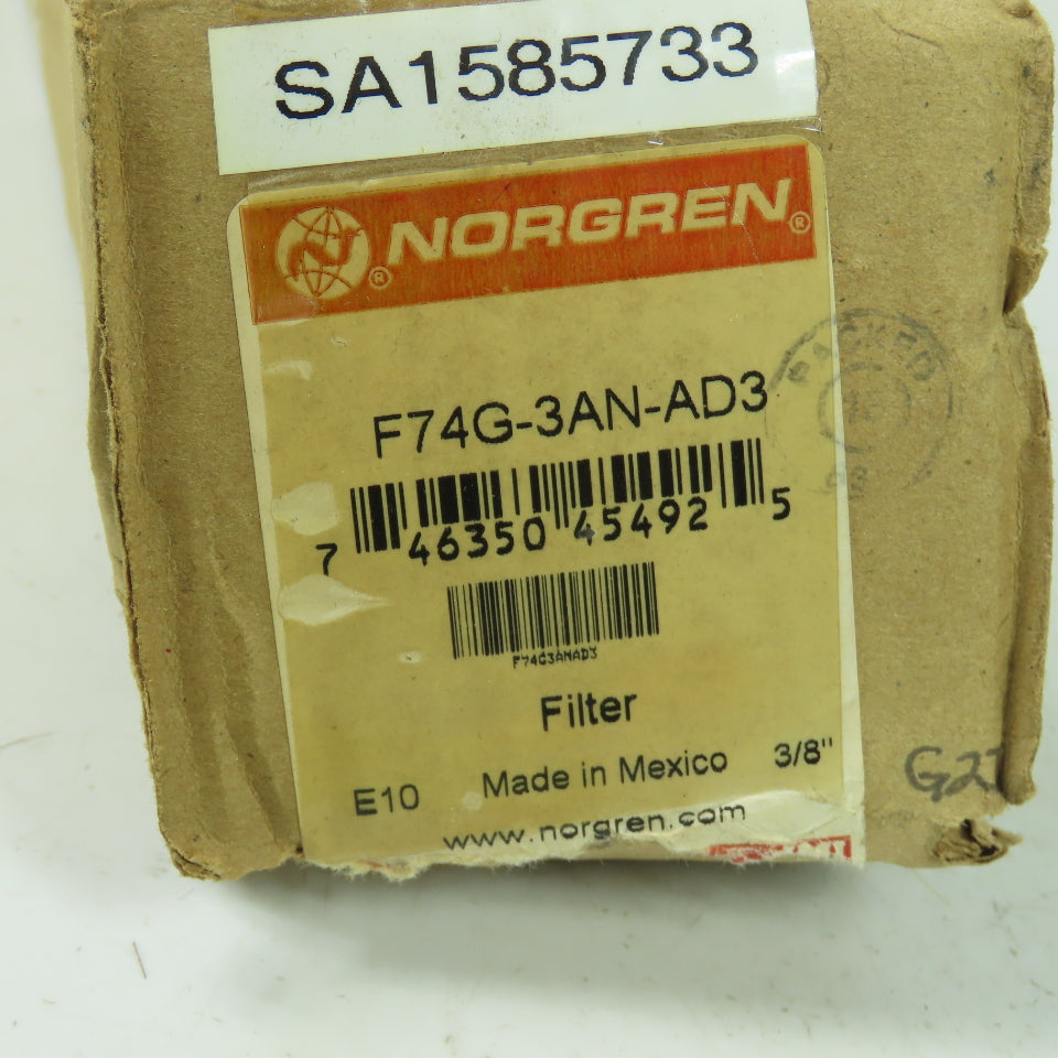 F74G-3AN-AD3 Pneumatic Filter 250PSIG 3/8" NPT NEW