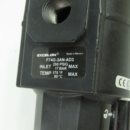 F74G-3AN-AD3 Pneumatic Filter 250PSIG 3/8" NPT NEW