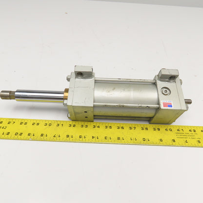 Milwaukee B-6653 2-1/2" Bore 3-1/2" Stroke Double Rod Air Cylinder 1" x 5/8" Rod