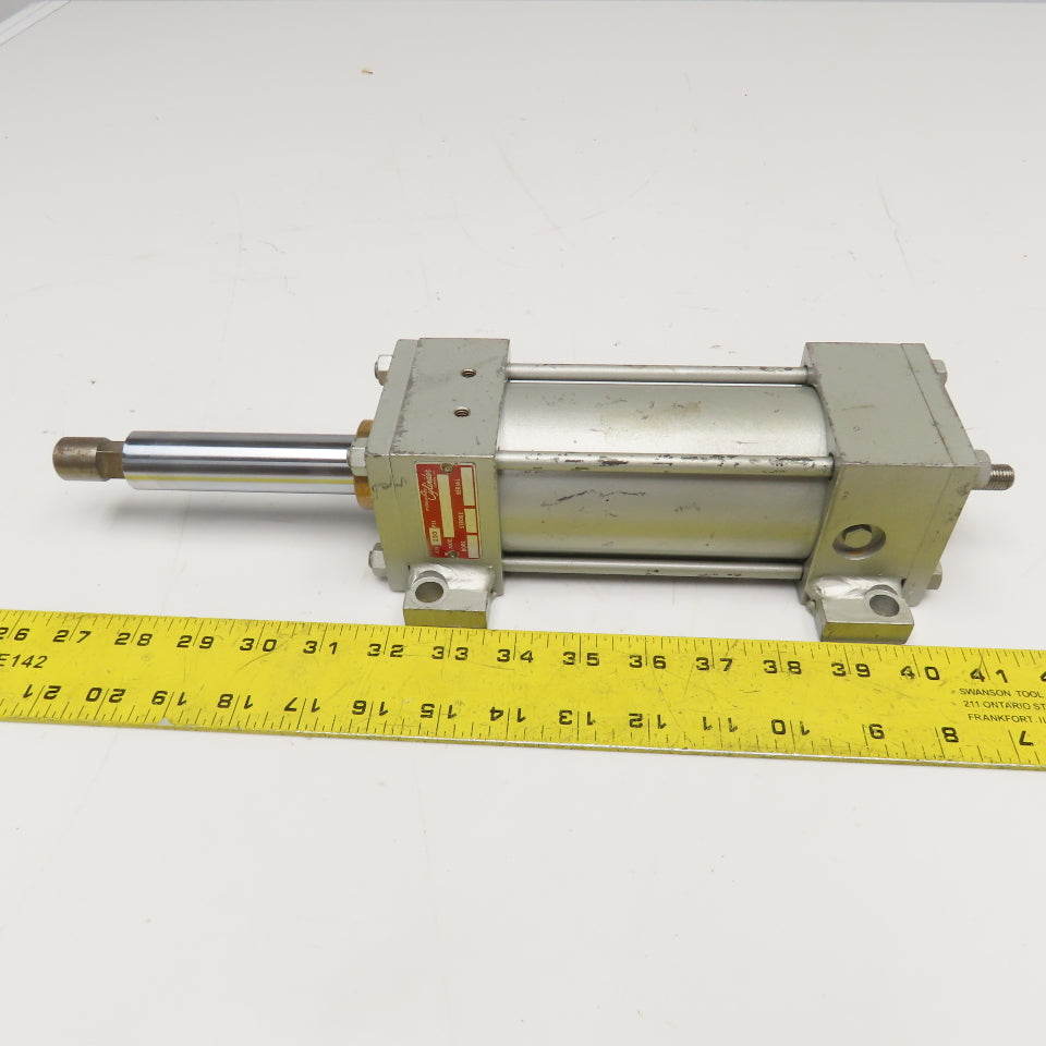 Milwaukee B-6653 2-1/2" Bore 3-1/2" Stroke Double Rod Air Cylinder 1" x 5/8" Rod