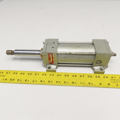 Milwaukee B-6653 2-1/2" Bore 3-1/2" Stroke Double Rod Air Cylinder 1" x 5/8" Rod