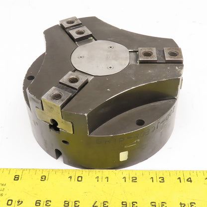 6.345 OD Double Acting Pneumatic Robot Gripper 3/8" Stroke 3 Jaw