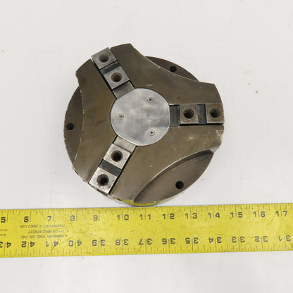 6.345 OD Double Acting Pneumatic Robot Gripper 3/8" Stroke 3 Jaw