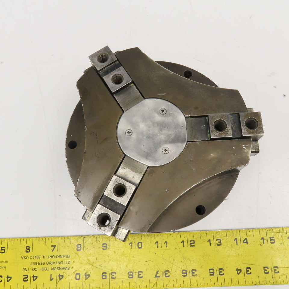 6.345 OD Double Acting Pneumatic Robot Gripper 3/8" Stroke 3 Jaw