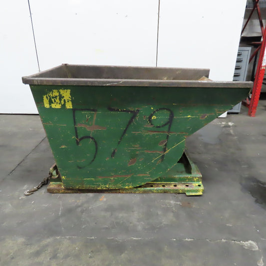 1 Cu Yard Self Dumping Trash Scrap Hopper 40" x 63" x 40" OD