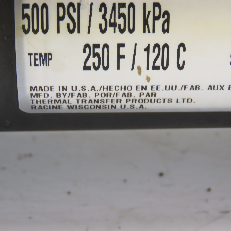 Thermal Transfer Products 4F351 Heat Exchanger 500PSI Shell 150PSI Tube