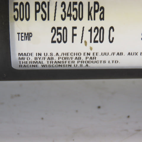 Thermal Transfer Products 4F351 Heat Exchanger 500PSI Shell 150PSI Tube