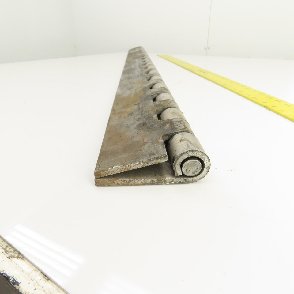 Super Heavy Duty Solid Steel 6" Open x 60" L Continuous Piano Hinge 1/4" Thick