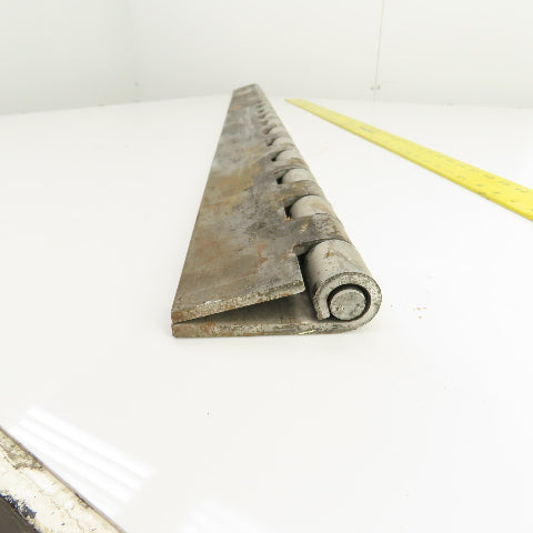 Super Heavy Duty Solid Steel 6" Open x 60" L Continuous Piano Hinge 1/4" Thick