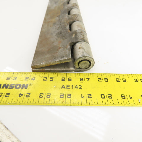Super Heavy Duty Solid Steel 6" Open x 60" L Continuous Piano Hinge 1/4" Thick