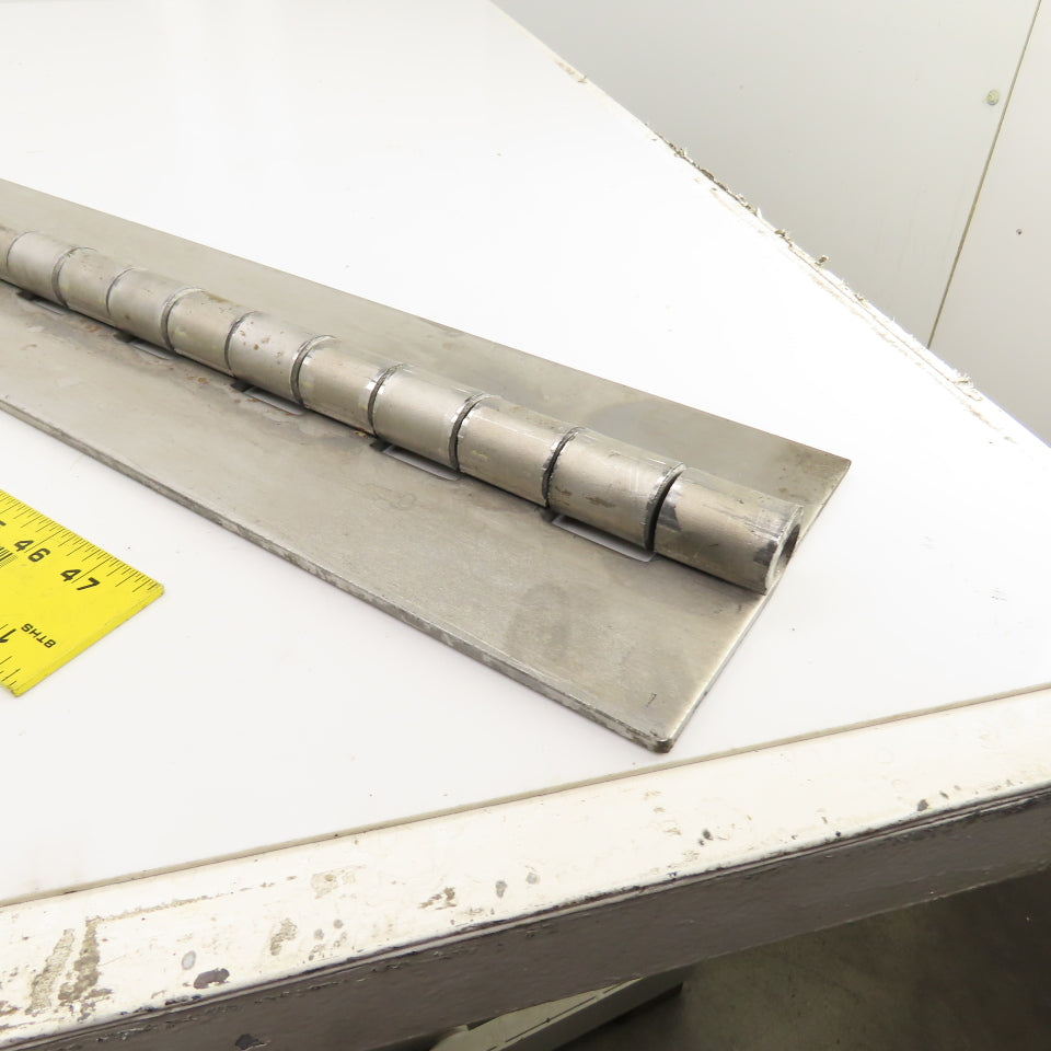 Super Heavy Duty Solid Steel 6" Open x 60" L Continuous Piano Hinge 1/4" Thick