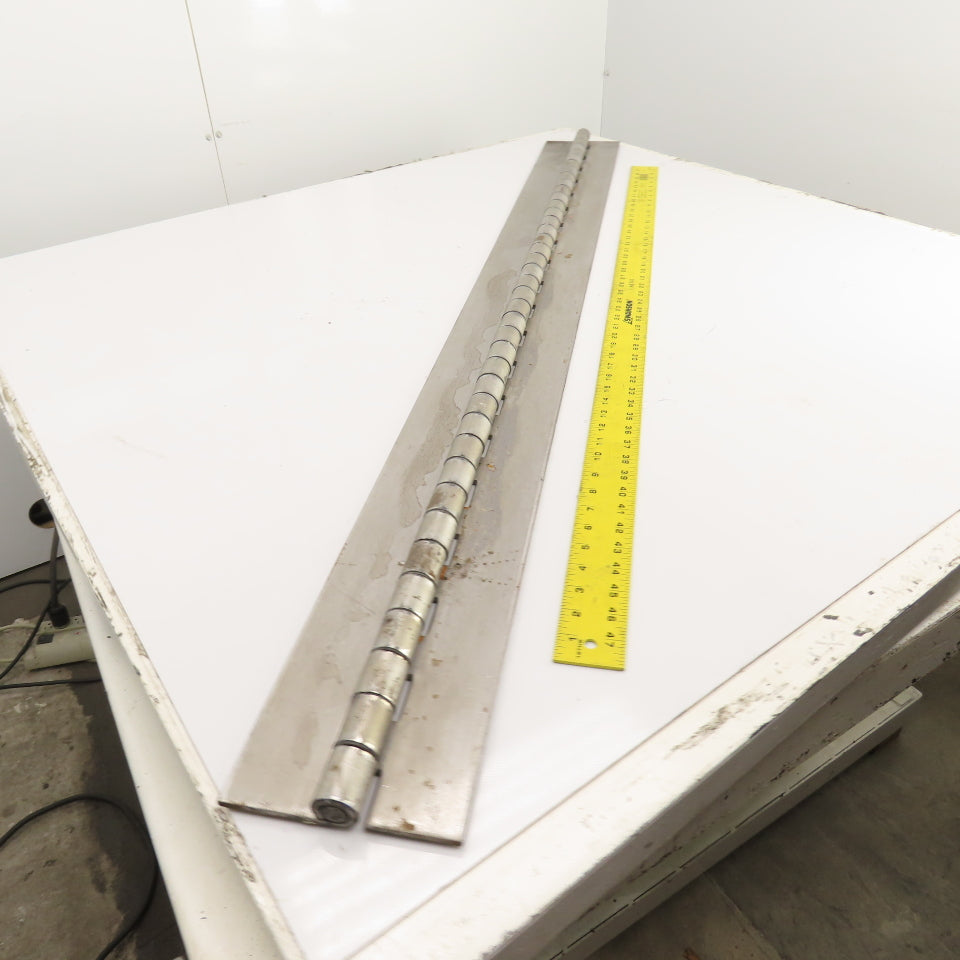 Super Heavy Duty Solid Steel 6" Open x 60" L Continuous Piano Hinge 1/4" Thick