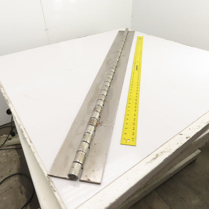 Super Heavy Duty Solid Steel 6" Open x 60" L Continuous Piano Hinge 1/4" Thick