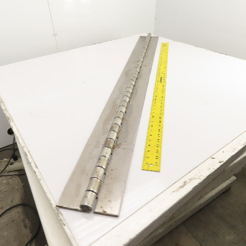 Super Heavy Duty Solid Steel 6" Open x 60" L Continuous Piano Hinge 1/4" Thick