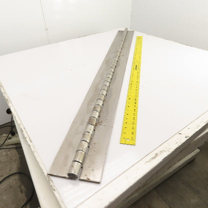 Super Heavy Duty Solid Steel 6" Open x 60" L Continuous Piano Hinge 1/4" Thick