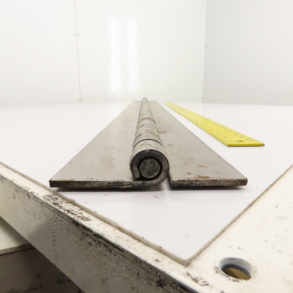 Super Heavy Duty Solid Steel 6" Open x 60" L Continuous Piano Hinge 1/4" Thick
