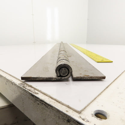 Super Heavy Duty Solid Steel 6" Open x 60" L Continuous Piano Hinge 1/4" Thick