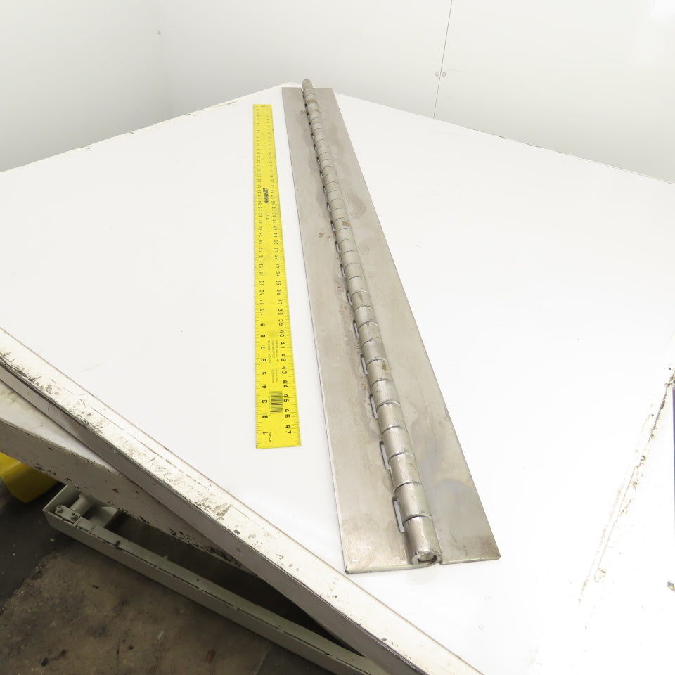 Super Heavy Duty Solid Steel 6" Open x 60" L Continuous Piano Hinge 1/4" Thick